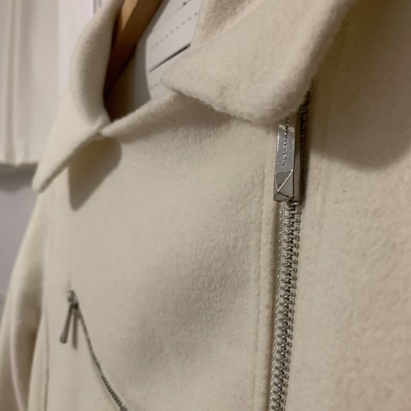 BCBGMaxAzria White Belted Coat - Picture 7 of 13